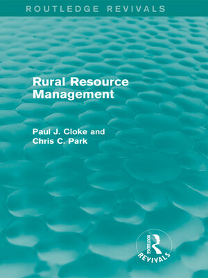 cover image of Rural Resource Management (Routledge Revivals)